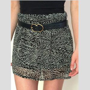 Brandy Melville Black and White Pattern Skirt